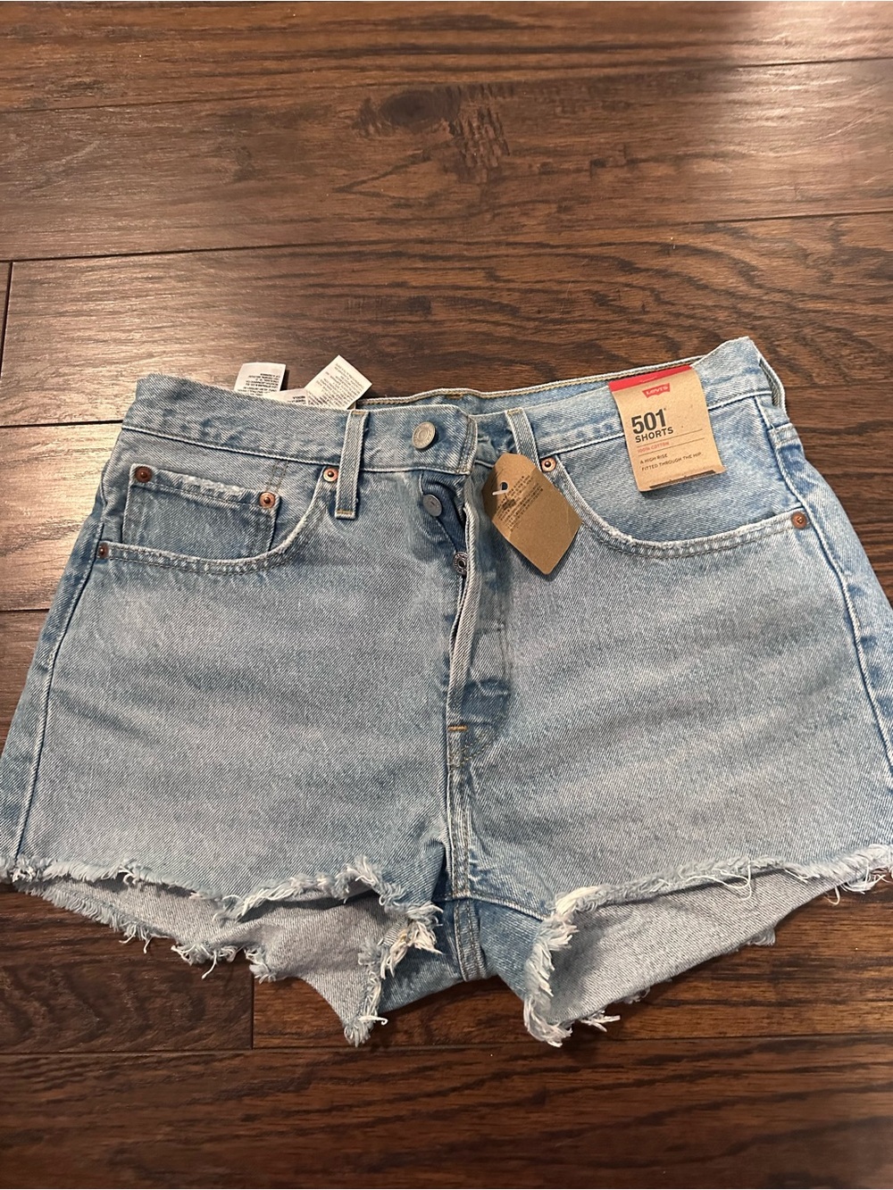 NWT Levi's Light Blue Denim Cutoff 501 Shorts